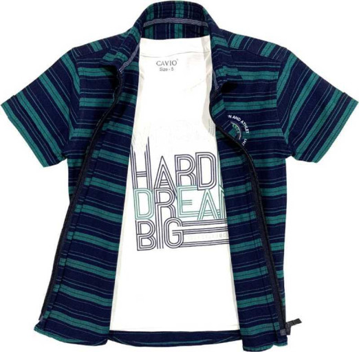 Boys Regular Fit Printed Casual Shirt